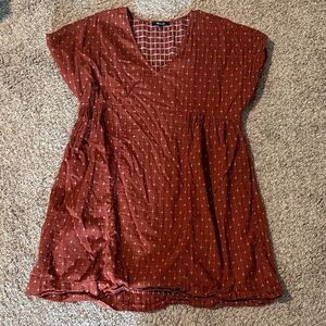 Madewell Rust Red Plaid Blouse